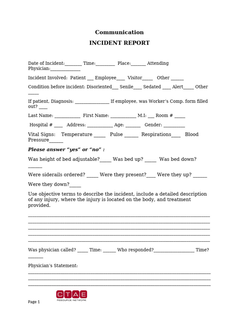 3825 Incident+Report+Activity+-+Form | PDF | Causes Of Death | Health ...