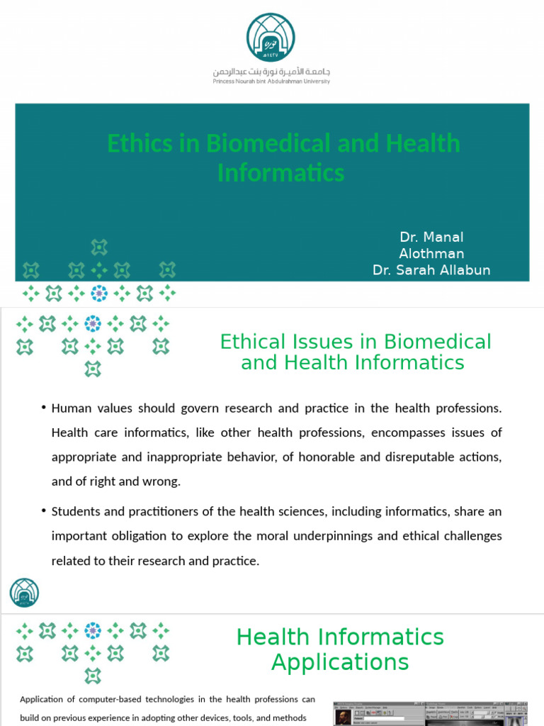 Ethics in Biomedical and Health Informatics | PDF | Health Informatics ...