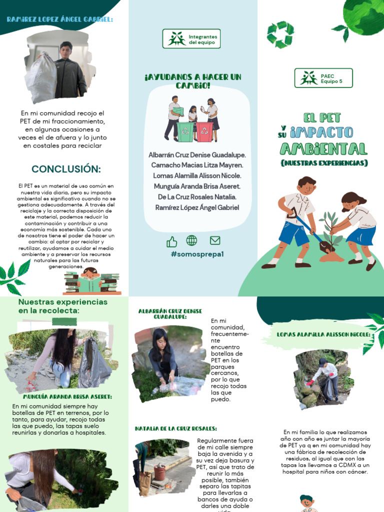 Tríptico PAEC | PDF | Reciclaje | Residuos