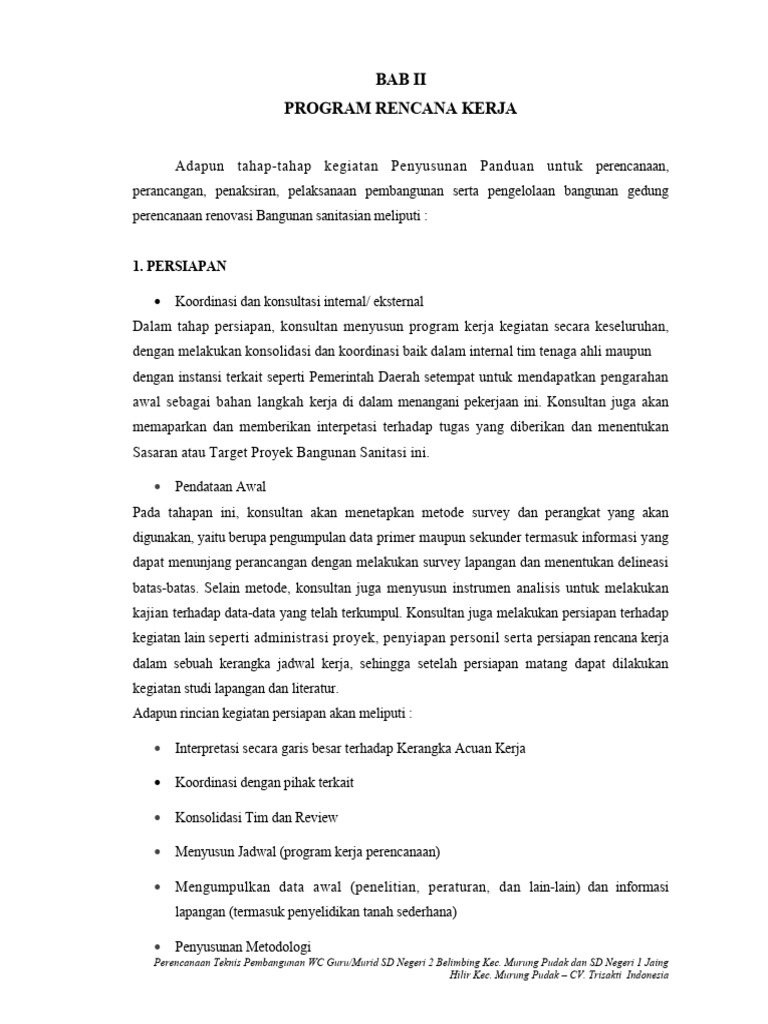 Rencana Pembangunan WC Sekolah SD Murung Pudak | PDF | Teknologi & Rekayasa
