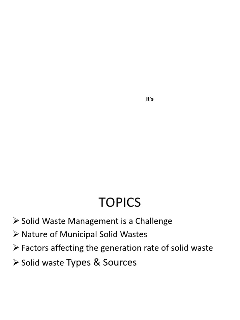 Solid Waste Managment 2 | PDF | Waste | Municipal Solid Waste