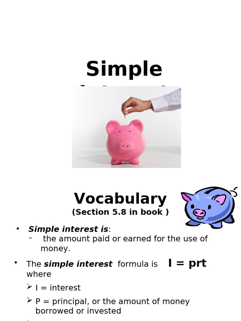 Simple Interest Formula and Examples | PDF | Interest | Financial Services