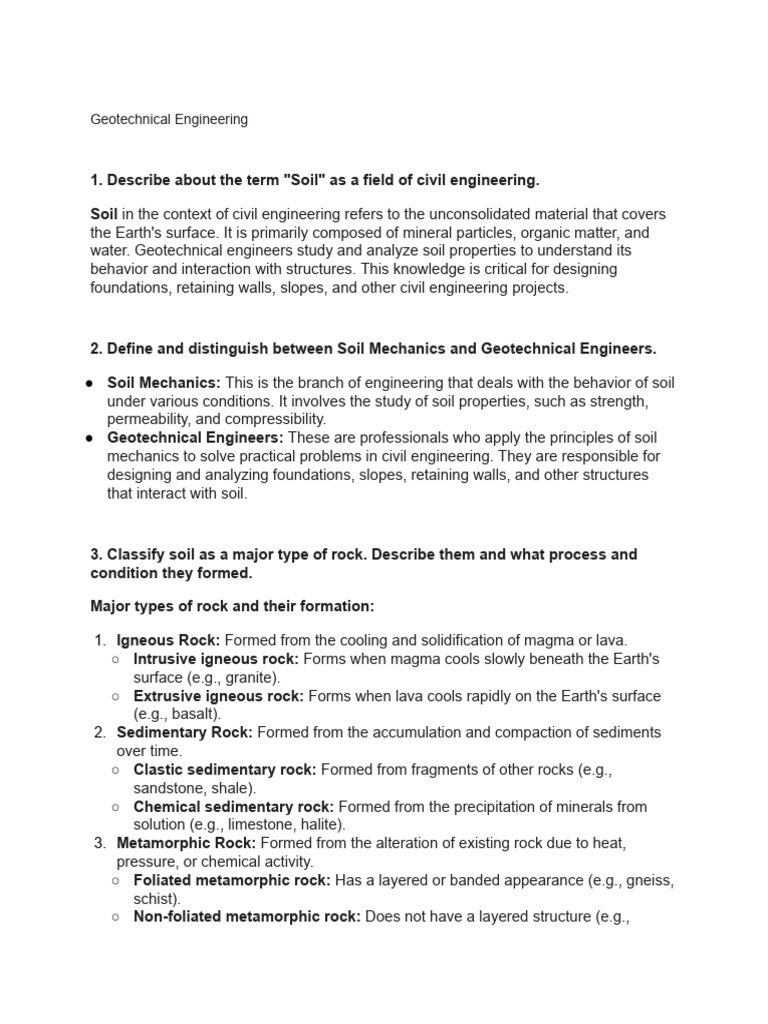 Understanding Soil in Geotechnical Engineering | PDF | Rock (Geology ...
