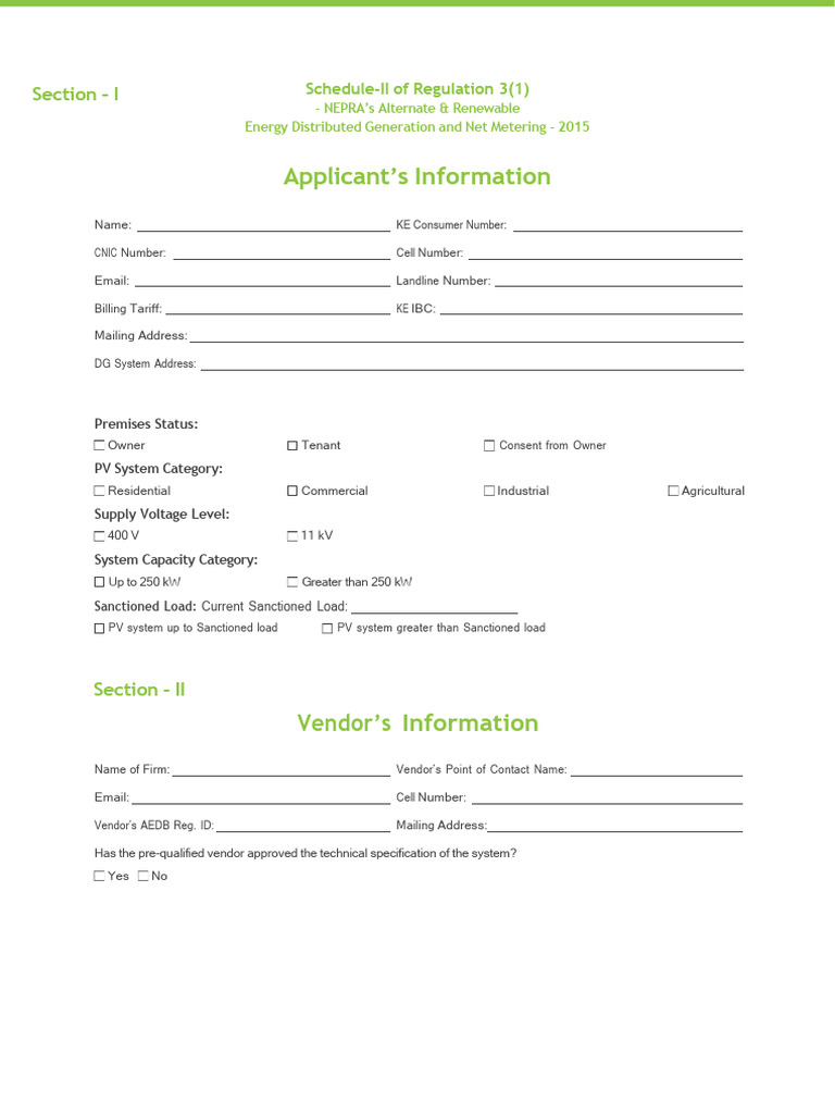Net Metering - KE Consumer Application Form | PDF | Indemnity ...