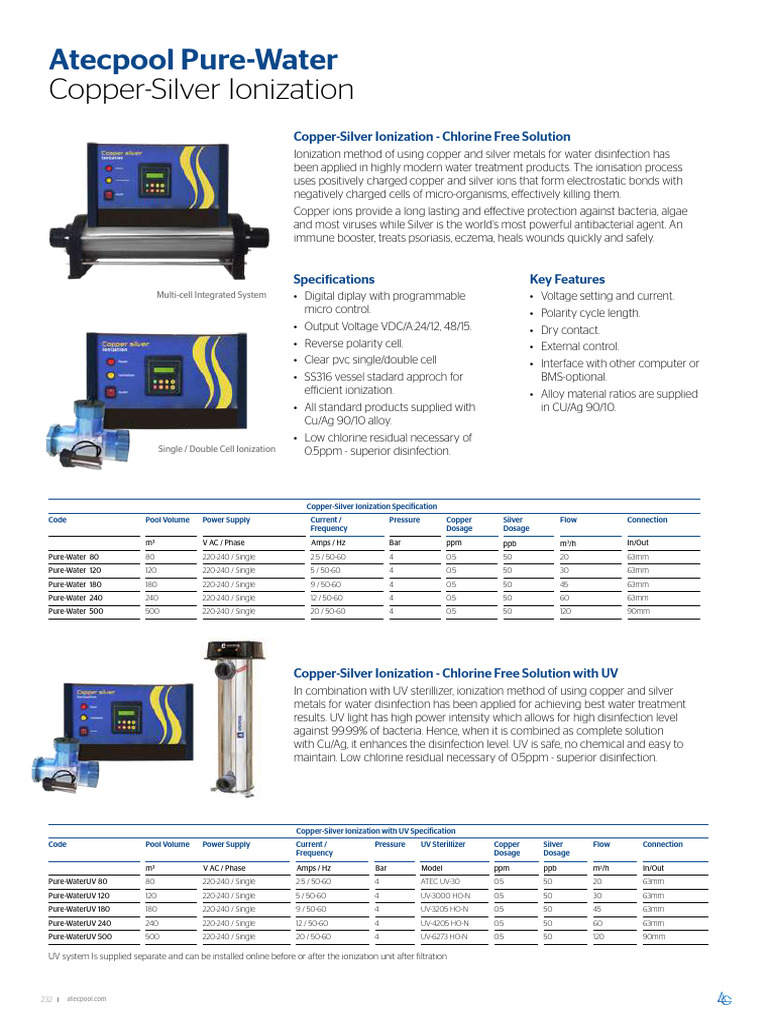Copper-Silver Ionization Water Treatment | PDF | Silver | Electricity