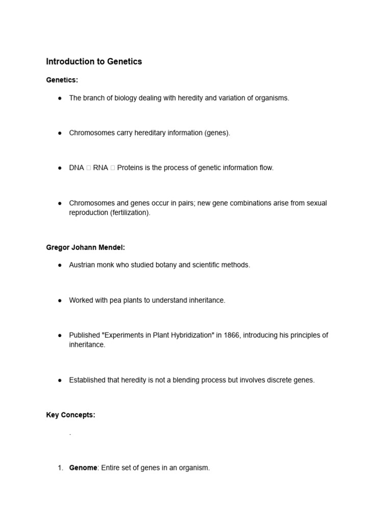 Genetics Lecture | PDF | Science & Mathematics
