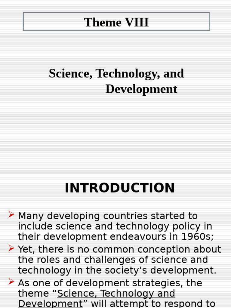 DST 100 Viii Science, Technology and Development | PDF | Science ...