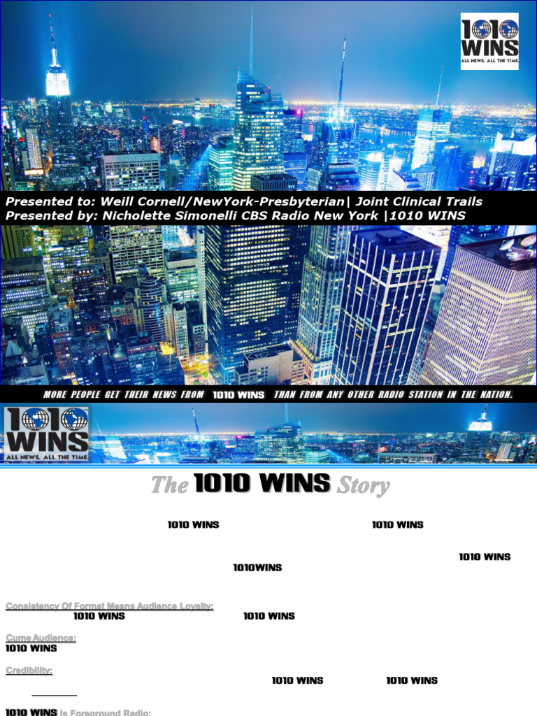 1010 WINS: America's Top News Radio | PDF | Advertising | News