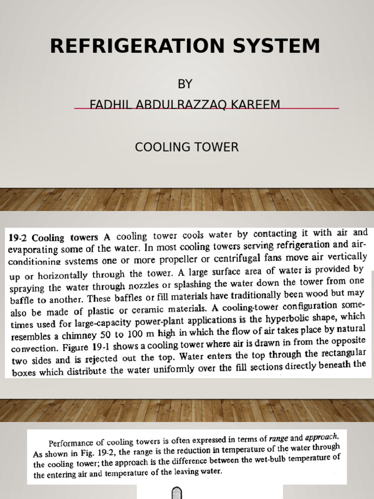 Cooling Tower Refrigeration Calculations | PDF | Science & Mathematics