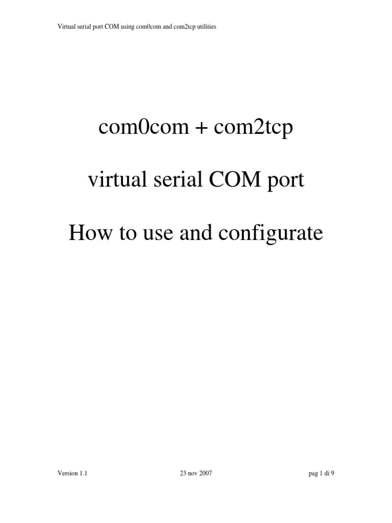 Using Com Com | PDF | Microsoft Windows | Utility Software