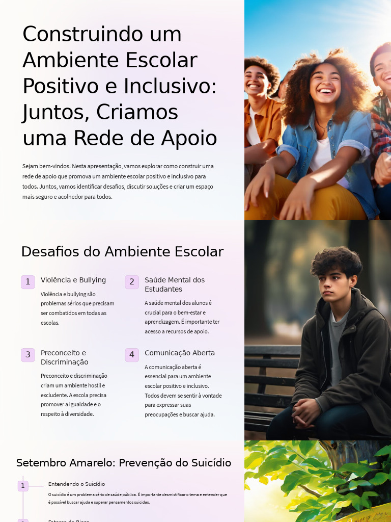 Construindo Um Ambiente Escolar Positivo e Inclusivo Juntos Criamos Uma ...