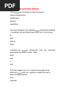 English Test Emirates Airlines 1 1