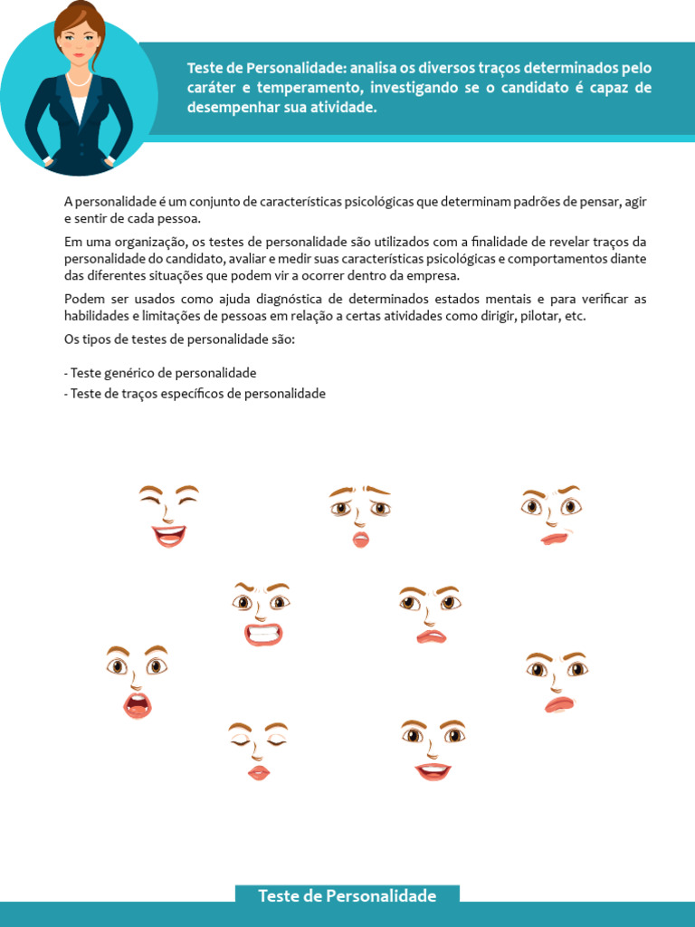 Teste de Personalidade e Traços Psicológicos | PDF | Carreira e ...