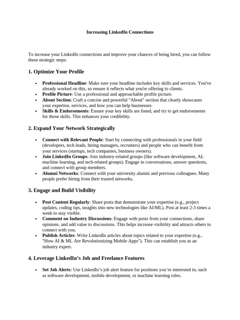 Boosting Your LinkedIn Connections | PDF | Linked In | Recruitment