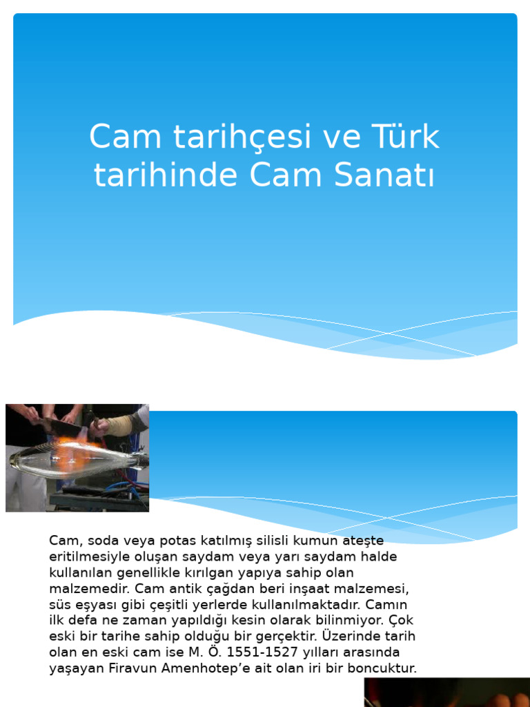 Cam Ve Türklerde Camsanatı | PDF