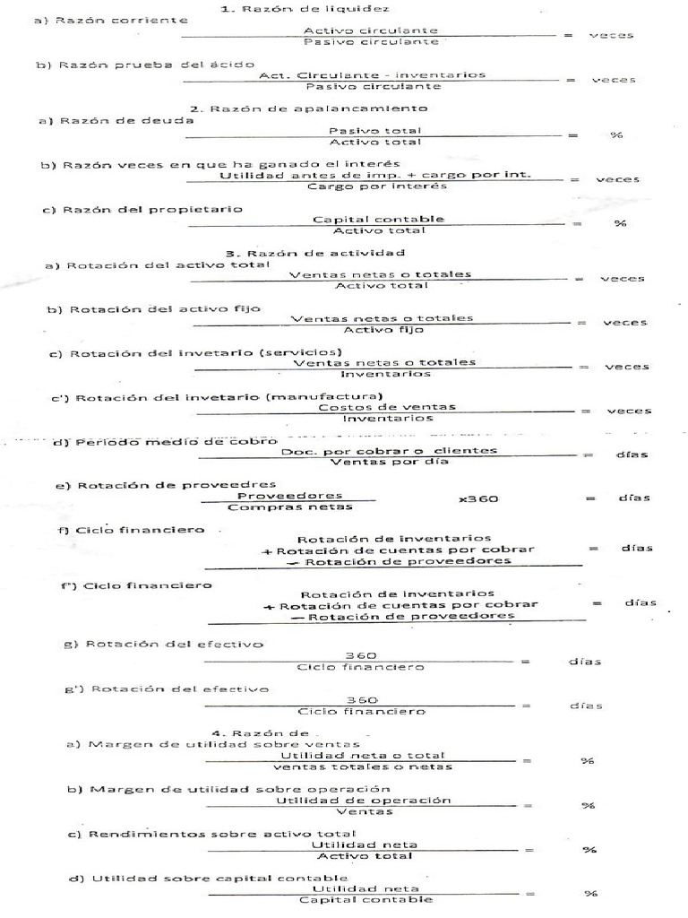 Formulas | PDF