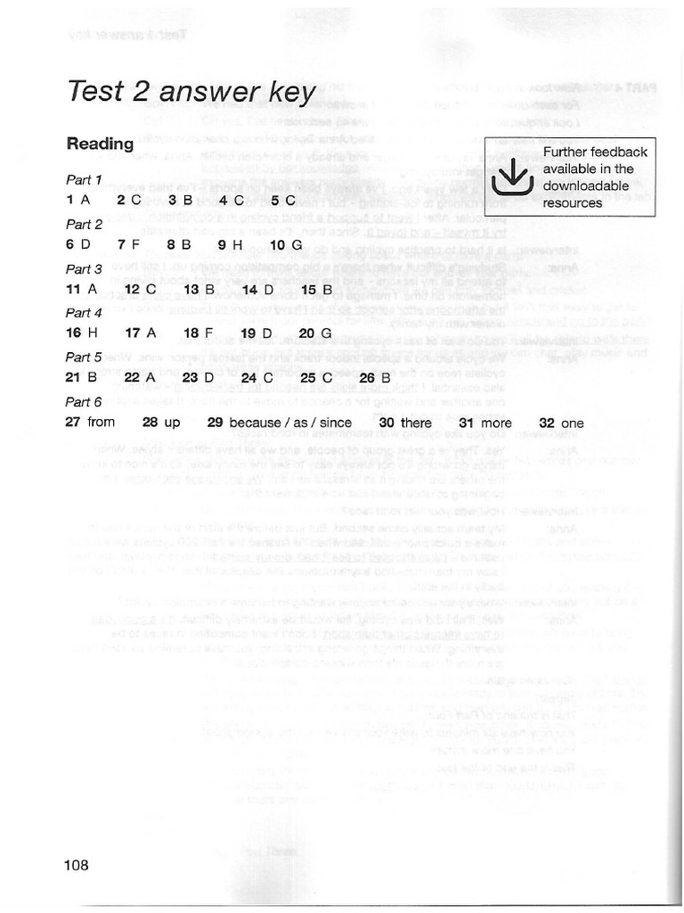 Reading 2 - Key | PDF