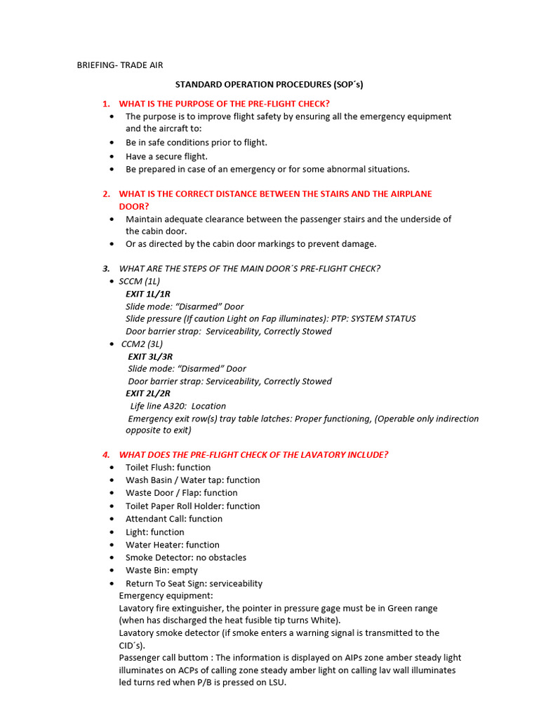 Pre-Flight Safety Briefing Guide | PDF | Flight Attendant | Cockpit