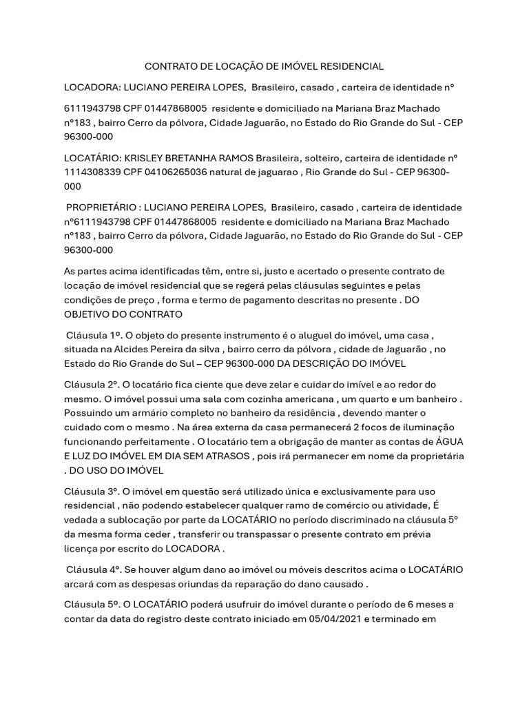 Documento 21 | PDF | Aluguel | Direito Privado
