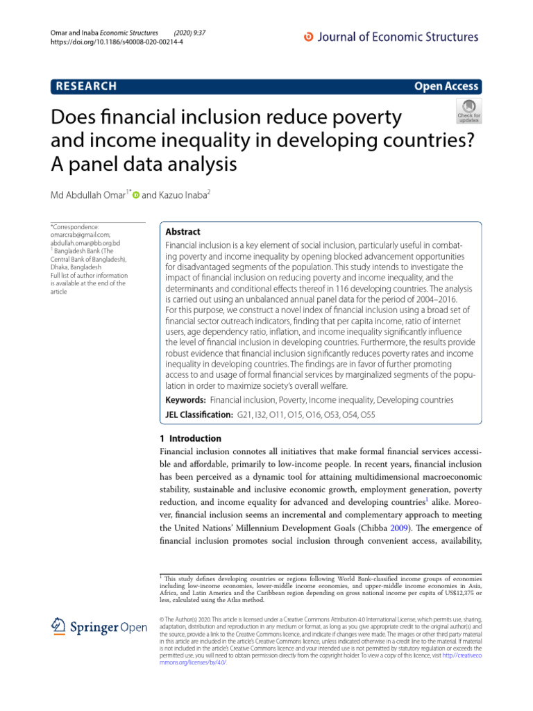 Does Fnancial Inclusion Reduce Poverty | PDF | Financial Inclusion ...