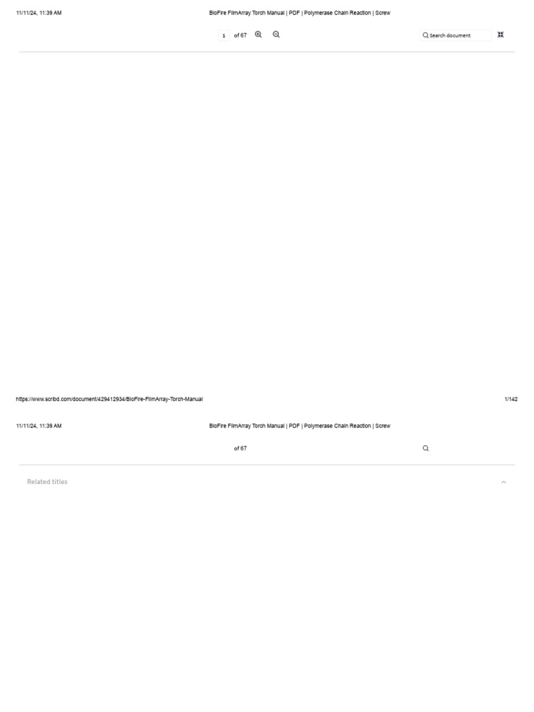 BioFire FilmArray Torch Manual - PDF - Polymerase Chain Reaction ...