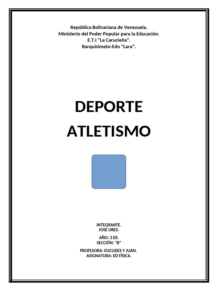Educacion Fisica | PDF | Deporte del atletismo | Corriendo