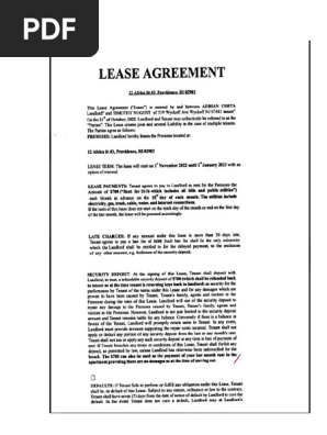 Adrian Lease Agreement
