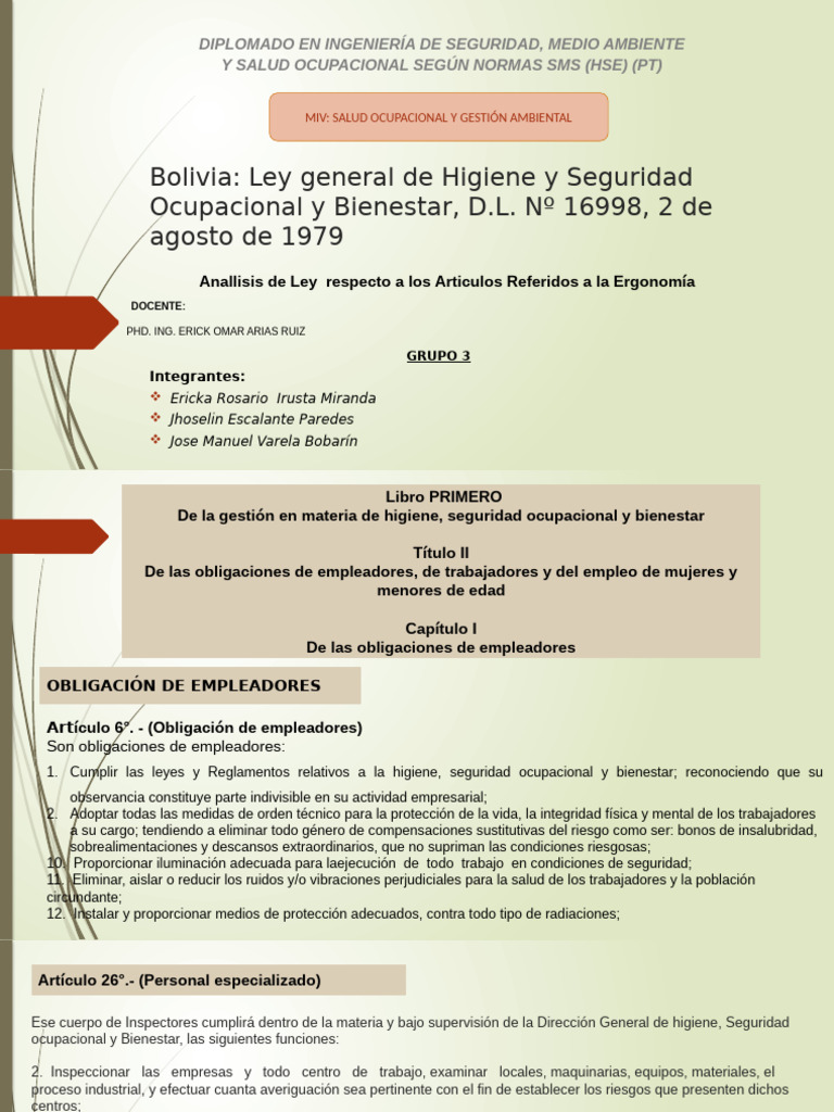 Ley 16998 | PDF | Motores | Seguridad y salud ocupacional