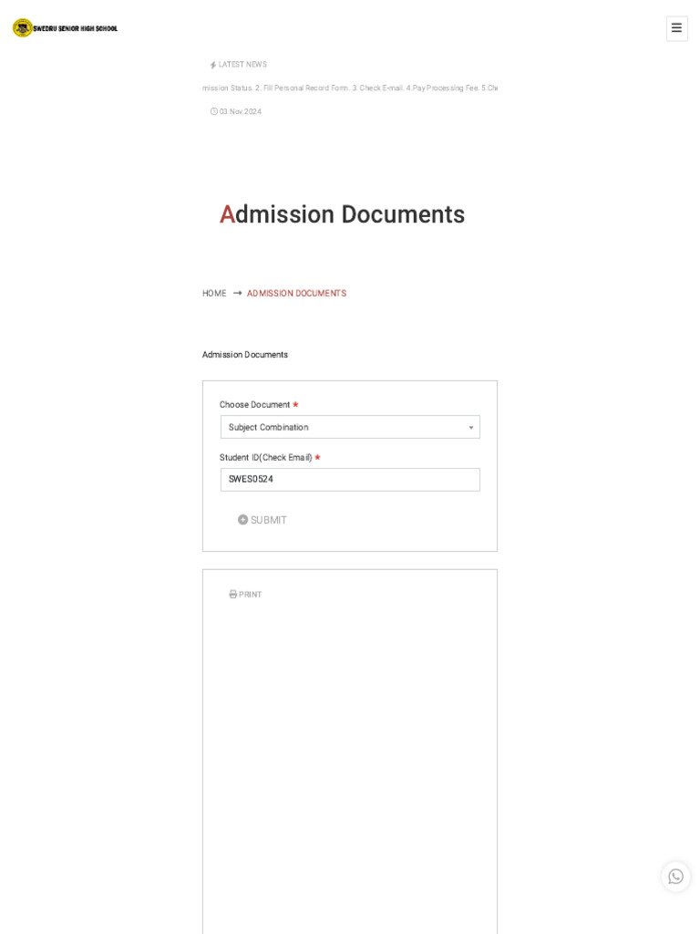 Admission Documents - Swesco | PDF