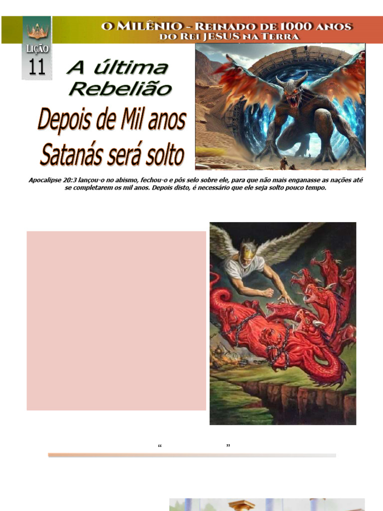 Propósito da Soltura de Satanás | PDF