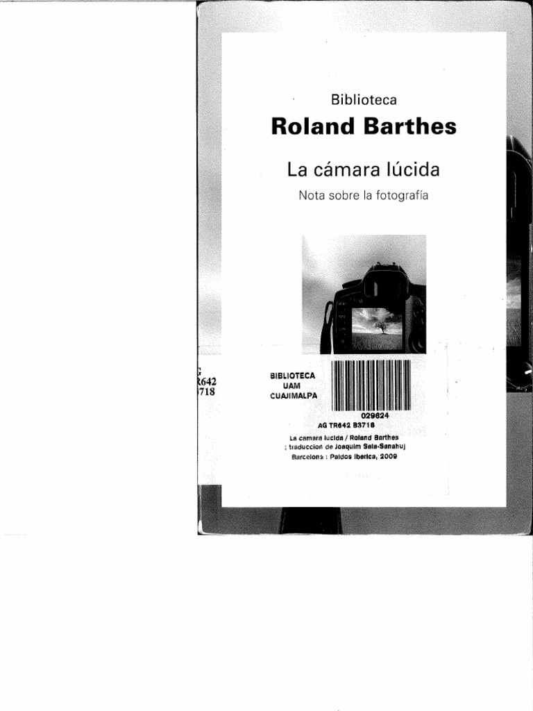 La Camara Lucida Roland Barthes | PDF
