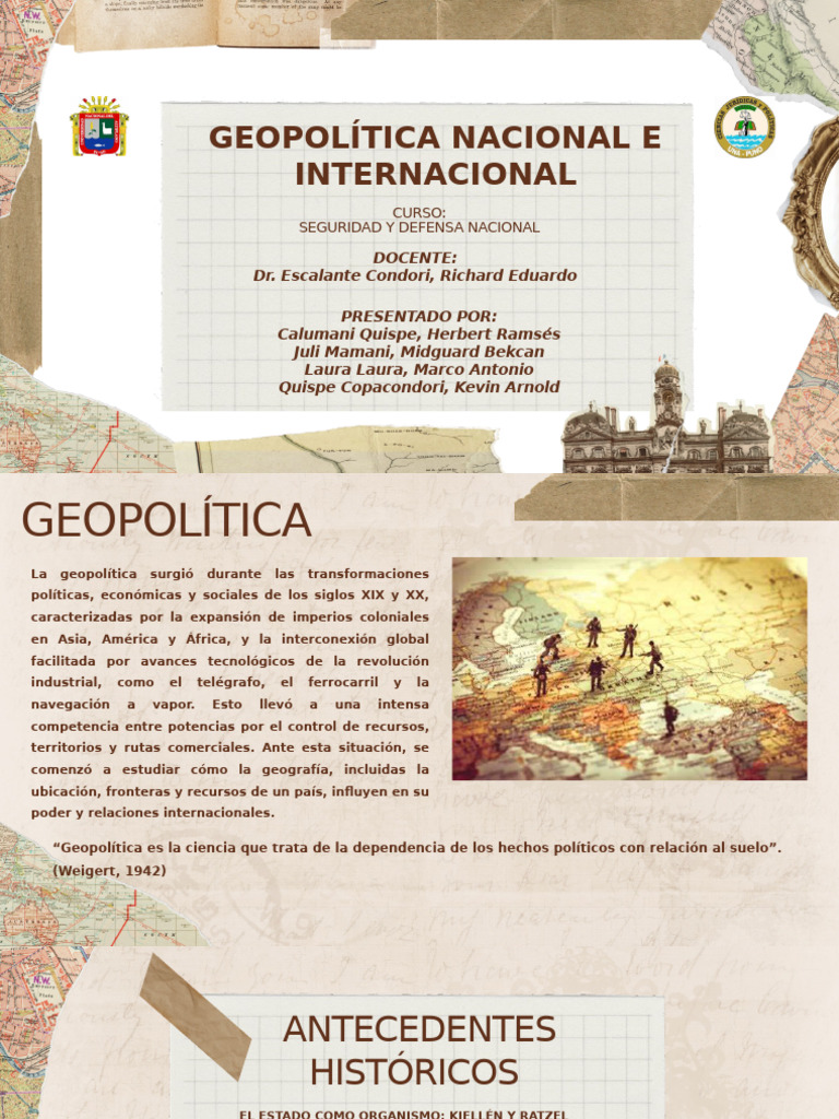 Geopolítica Nacional e Internacional | PDF | Geopolítica | Ciencias ...