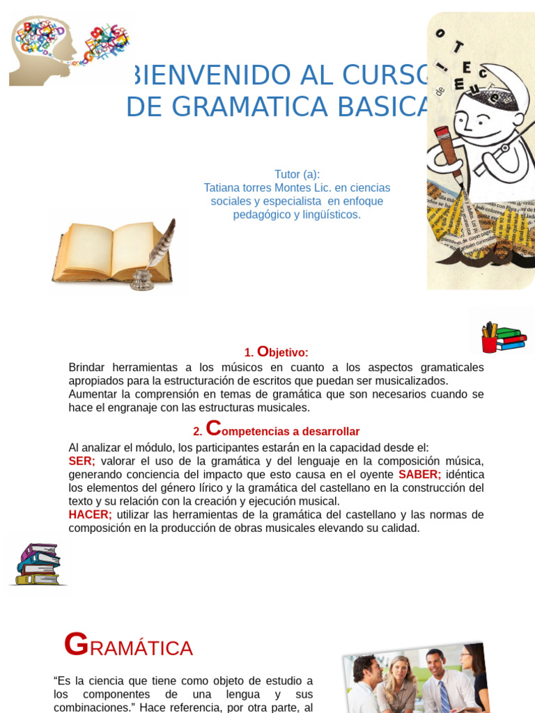 Curso de Gramática para Músicos | PDF | Asunto (gramática) | Gramática
