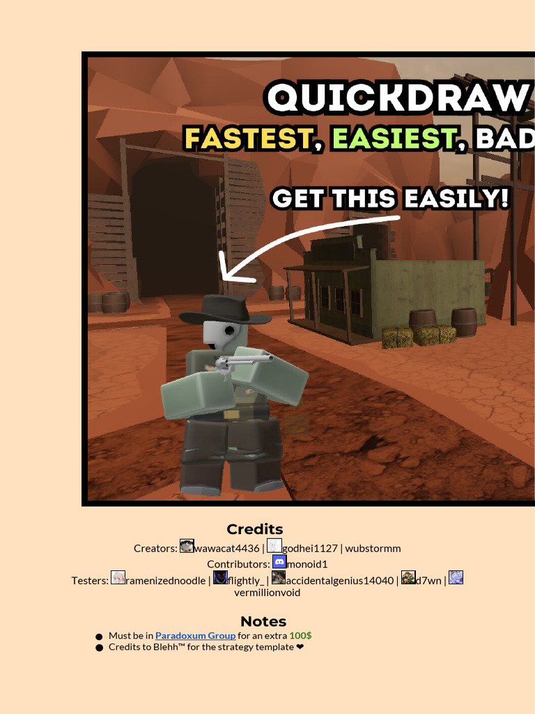 Silly Quickdraw Strategy Guide | PDF