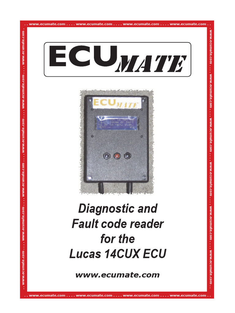 ECUMATE: 14CUX ECU Diagnostic Tool | PDF | Throttle | Electrical Connector