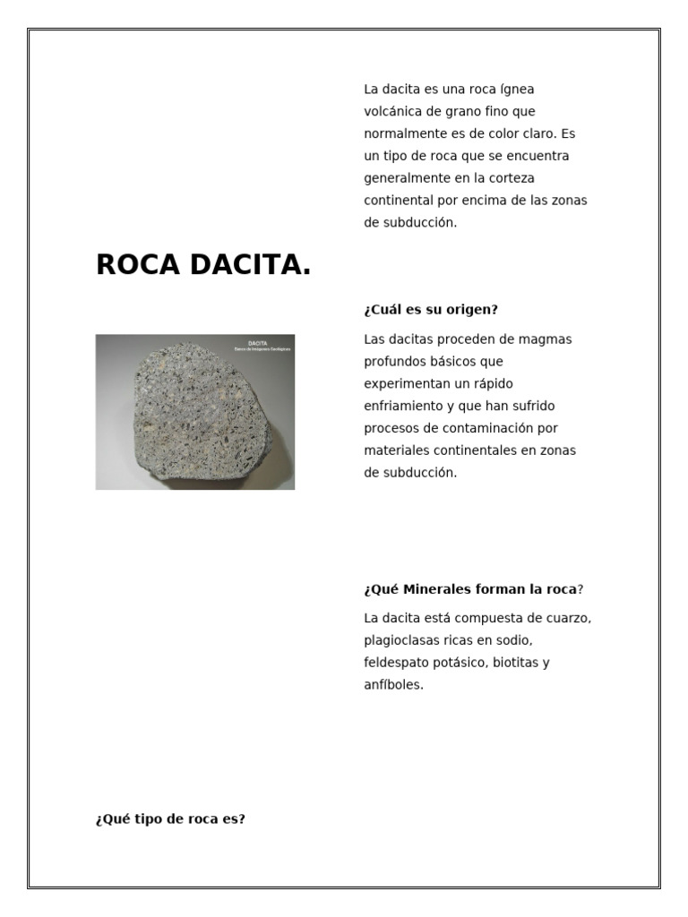 Roca Dacita | PDF
