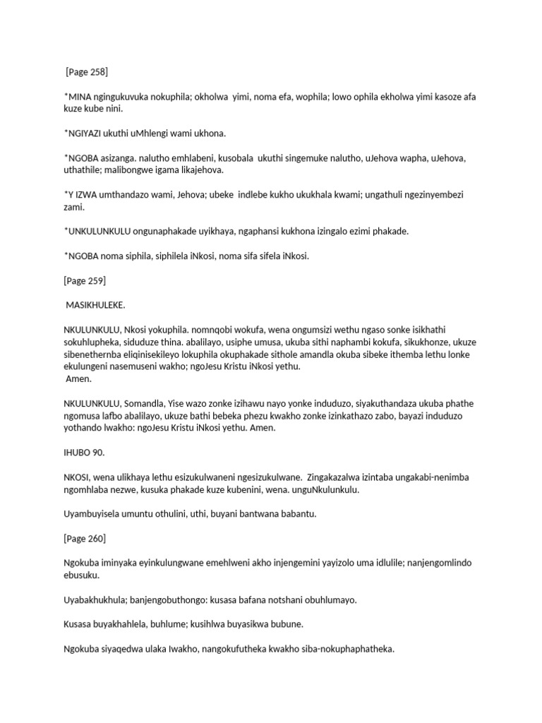 Uhlelo Lomngcwabo Ngezinkolo ZesiZulu | PDF | Religion & Spirituality