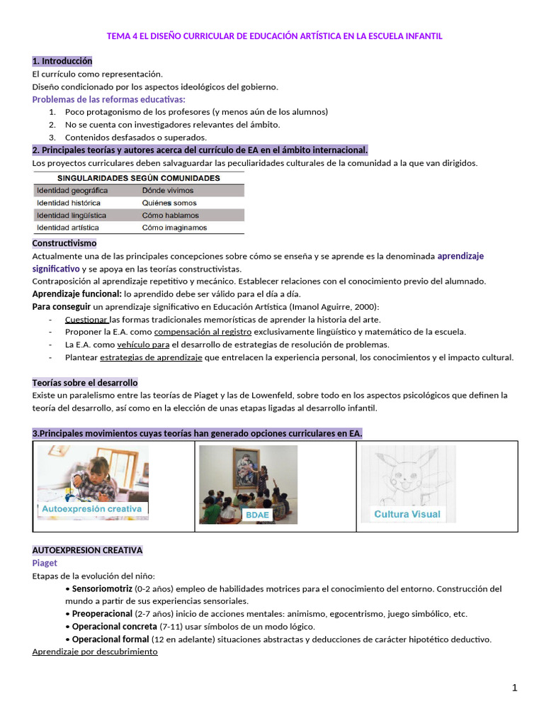 Diseño Curricular en Educación Artística | PDF | Plan de estudios ...