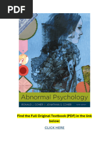 Abnormal Psychology 10th Edition PDF