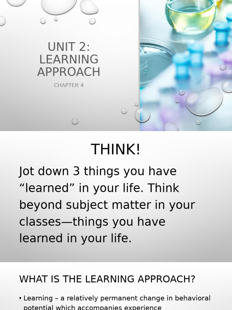 Unit+2+Learning+PPT | PDF | Learning | Psychology