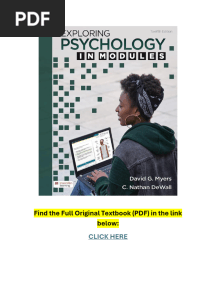 Exploring Psychology in Modules 12th Edition Textbook