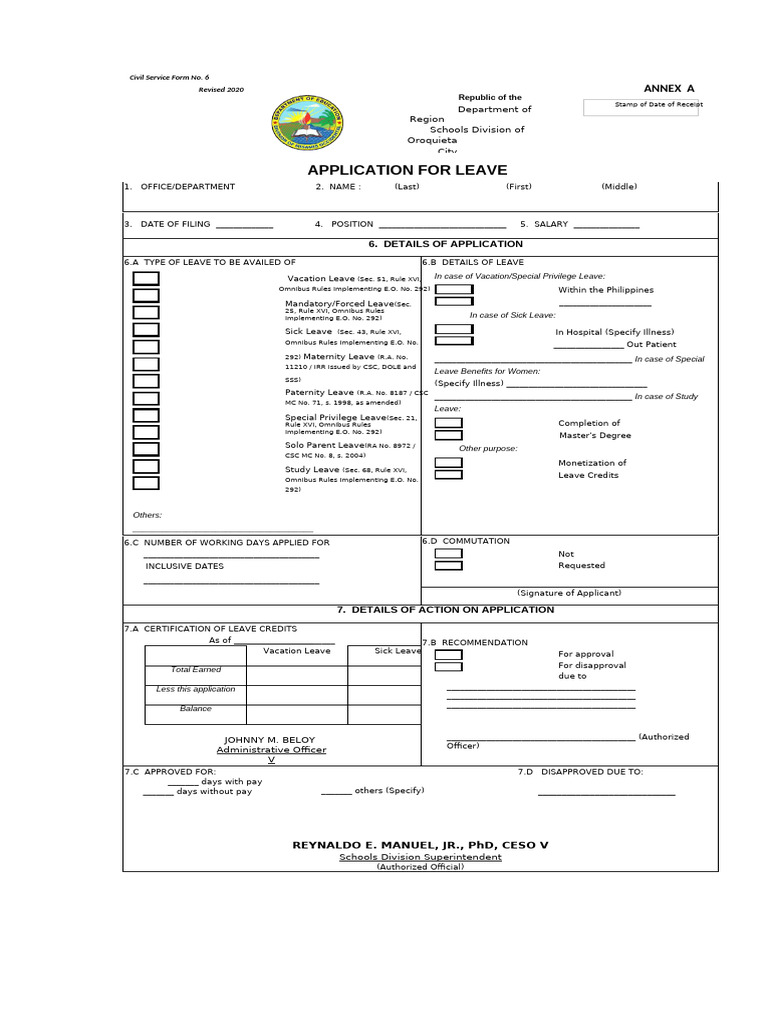 Calamity Leave Application Guidelines | PDF | Parental Leave | Physical ...