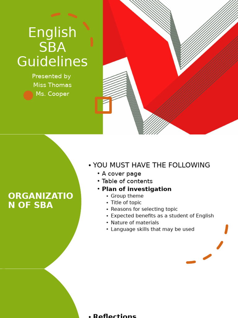 SBA Guidelines for English Projects | PDF | Citation | Human Communication
