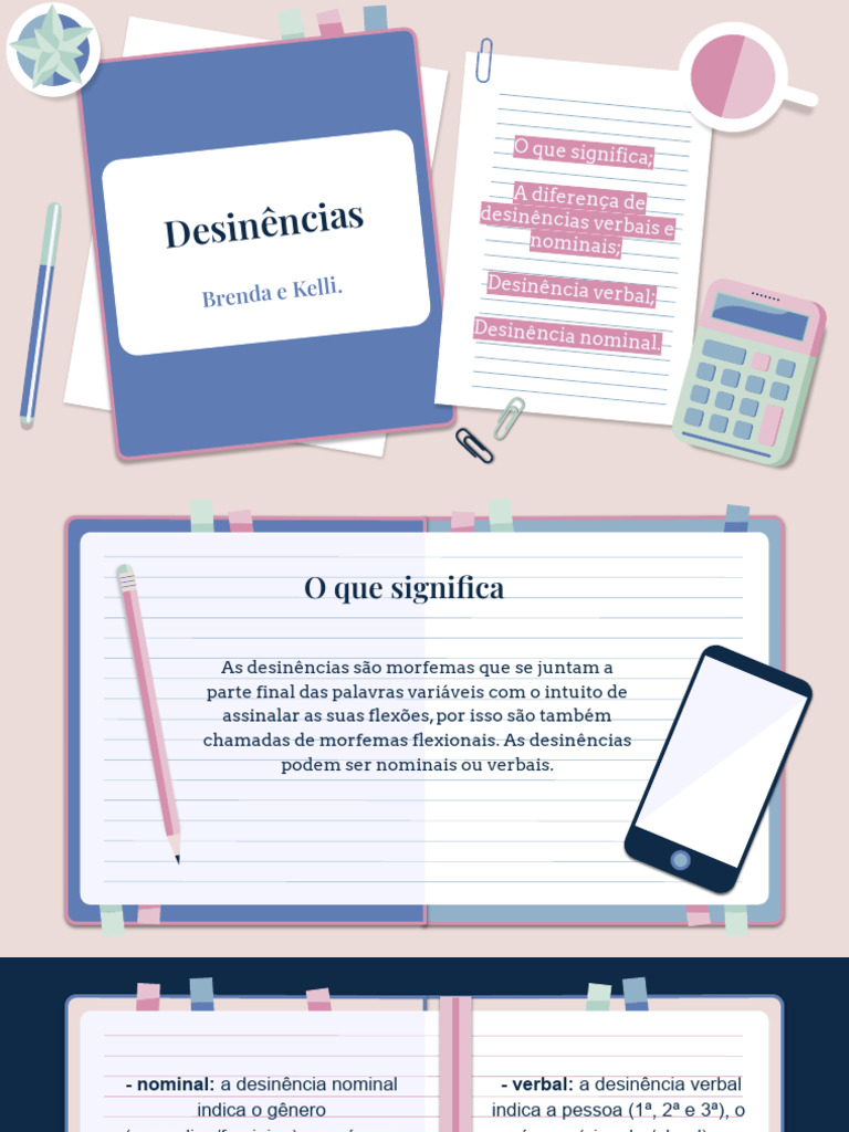 Desinências: Verbais e Nominais Explicadas | PDF | Plural | Substantivo