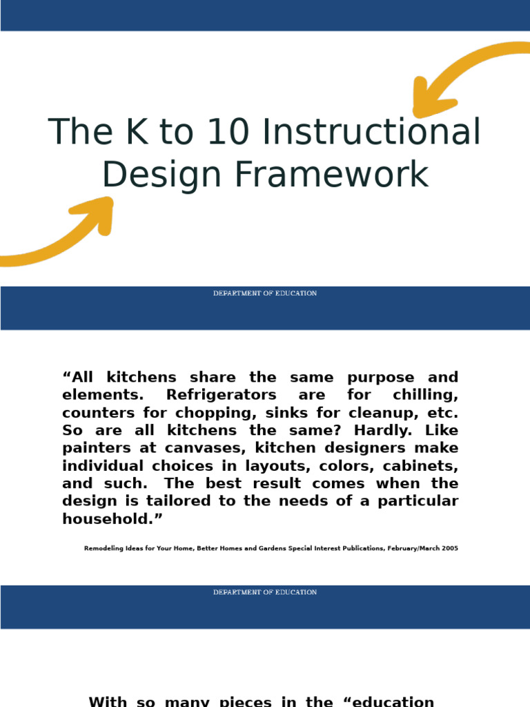 K to 10 Instructional Design Framework | PDF | Instructional Design ...