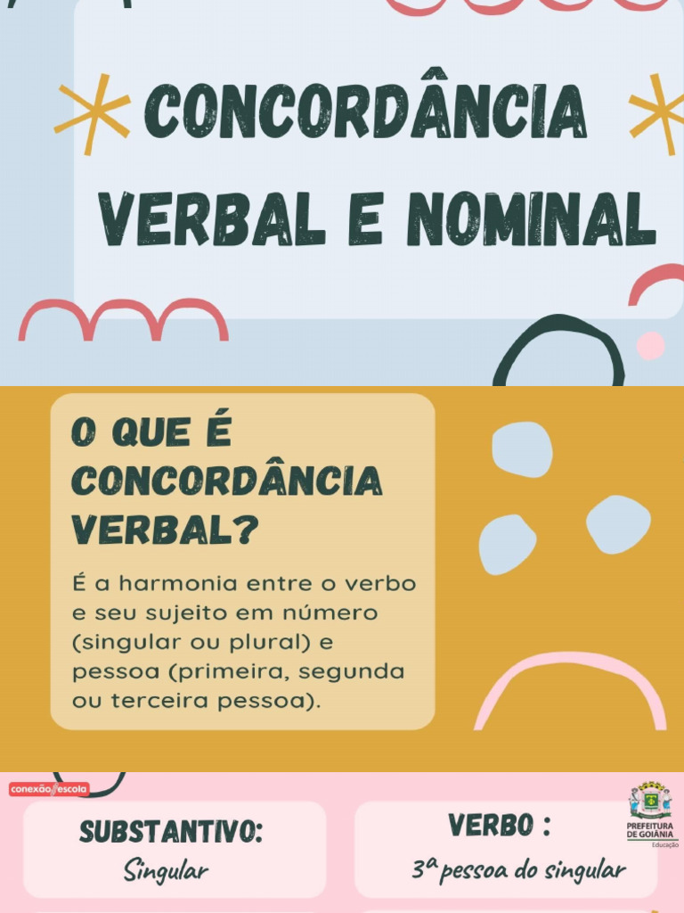 REVISÃO Concordância Verbal e Nominal 8°ANO | PDF