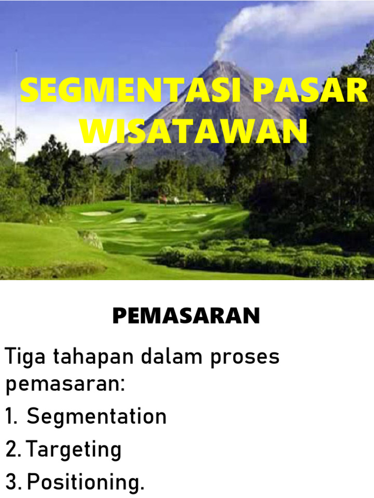 Segmentasi Pasar dalam Pariwisata | PDF