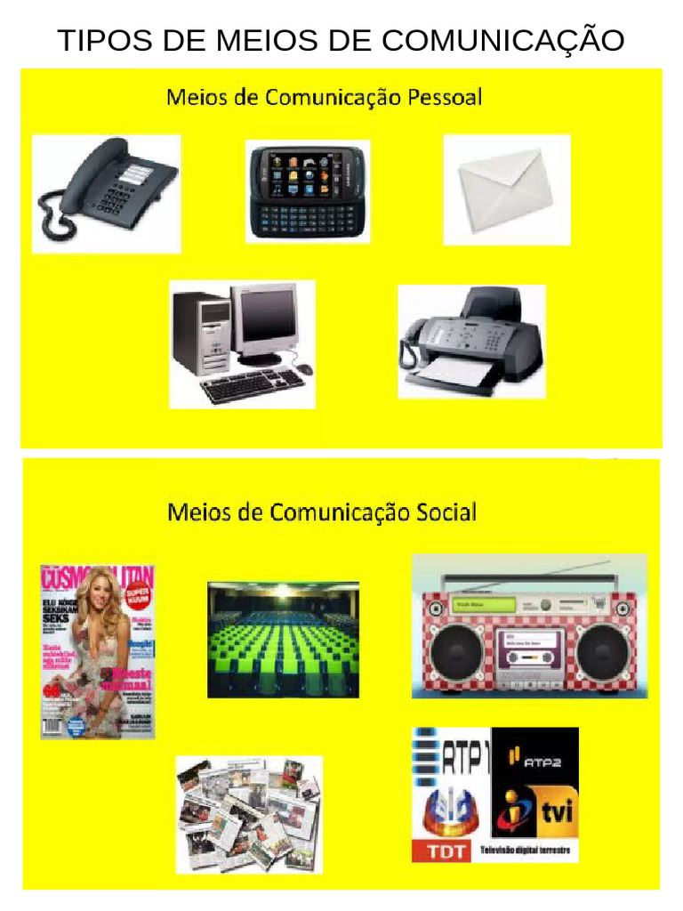 Tipos de Meios de Comunicação | PDF