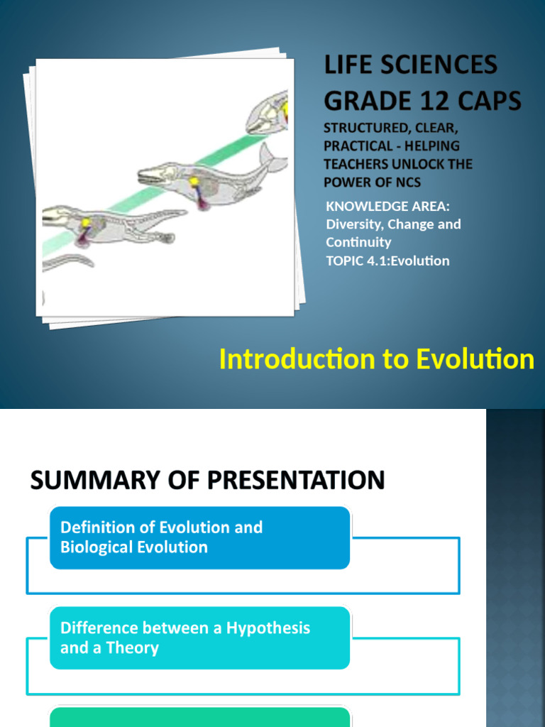 PP20 Introduction To Evolution 1467827547 | PDF | Evolution | Hypothesis