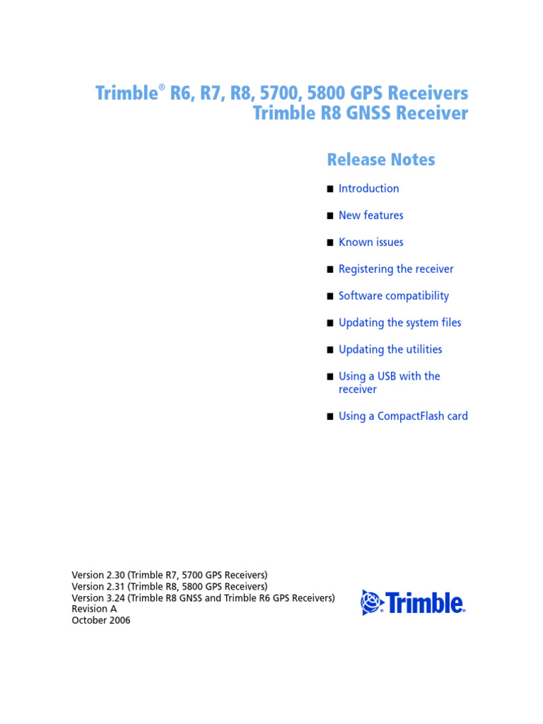 RSeries&5000Series 230 231 324A RelNotes | PDF | Global Positioning ...